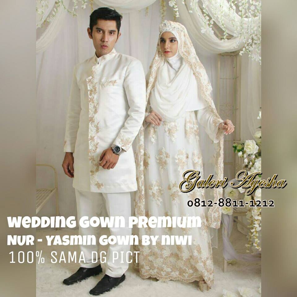  Baju  Nikah  Syar  i Muslimah Modern Yasmin Wedding Gown by 