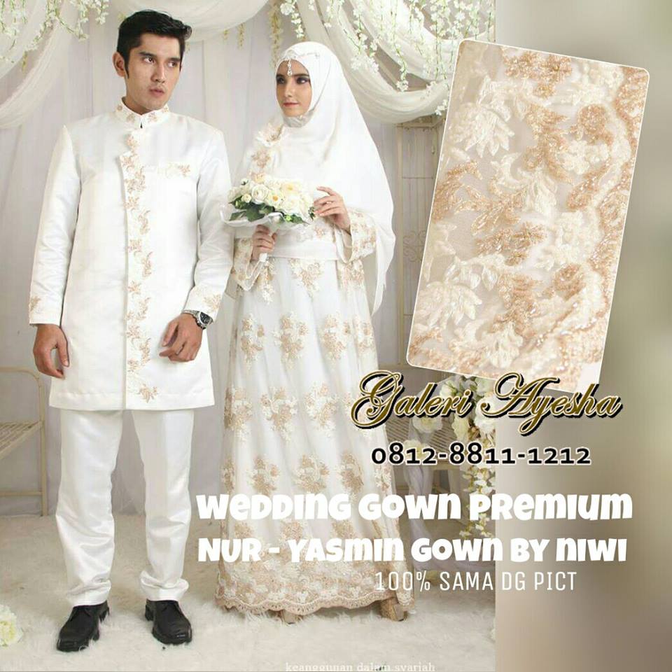 Baju Nikah Muslimah Modern Yasmin Wedding Gown (made by 